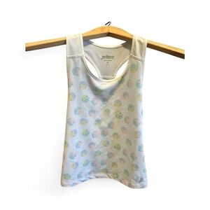 Prince Kids Tennis Tank Top - White with Multicolor Balls Pickleball Athletic